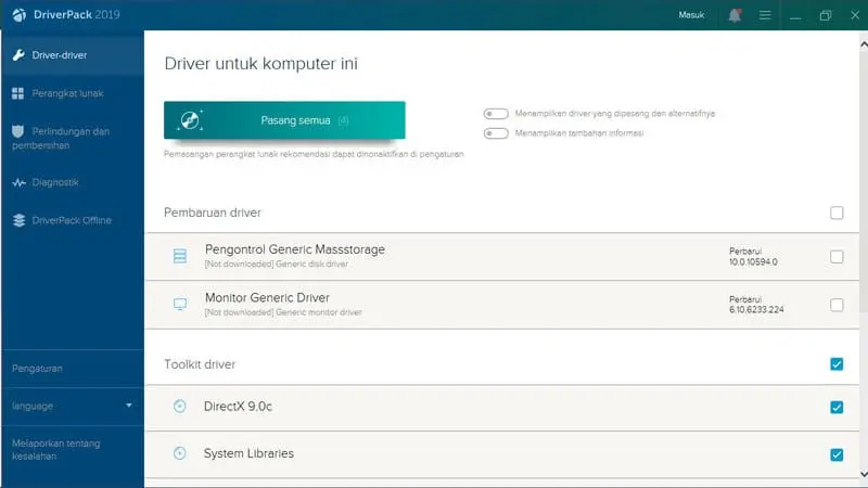 DriverPack Solution 17.10.14-25000 Offline Installer 2 driverpack solution menu