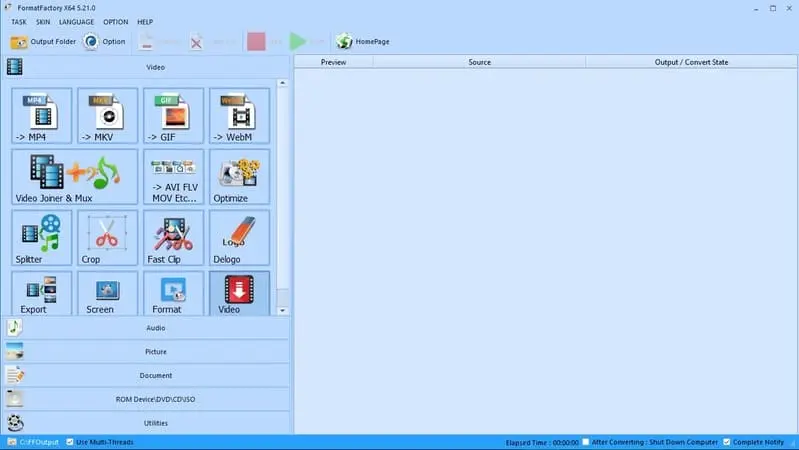 Format Factory 5.21.0 Offline Installer 2 format factory menu
