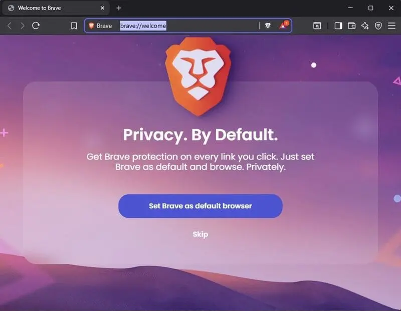 brave web browser menu