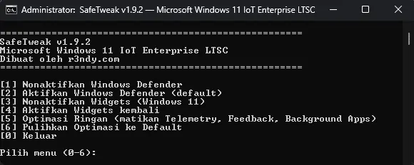 SafeTweak v1.9.2 – Optimasi Windows 10 & 11 dengan Aman 2 safetweak windows optimizer