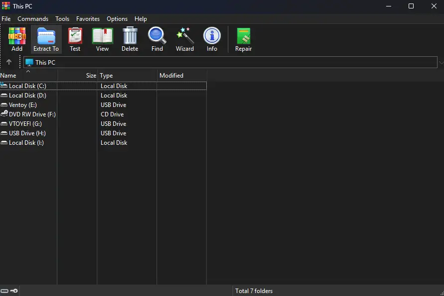 WinRAR Full Version Windows: Fitur & Fungsi 2 Tampilan WinRAR full version di Windows